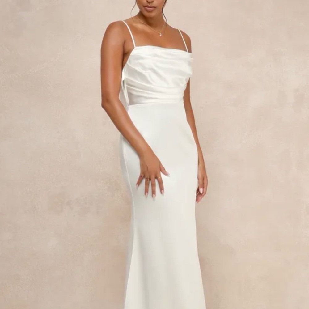 SOLD SOLD Lulu's Ivory Satin Wedding Dress